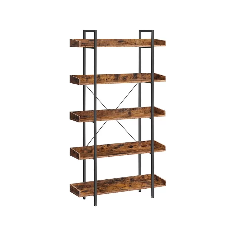 Clearance SONGMICS Bücherregal mit 5 Ebenen vintagebraun-schwarz