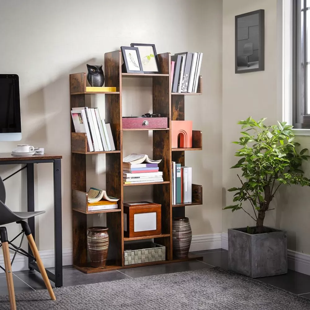 Fashion SONGMICS Bücherregal mit 13 Fächern vintagebraun-schwarz