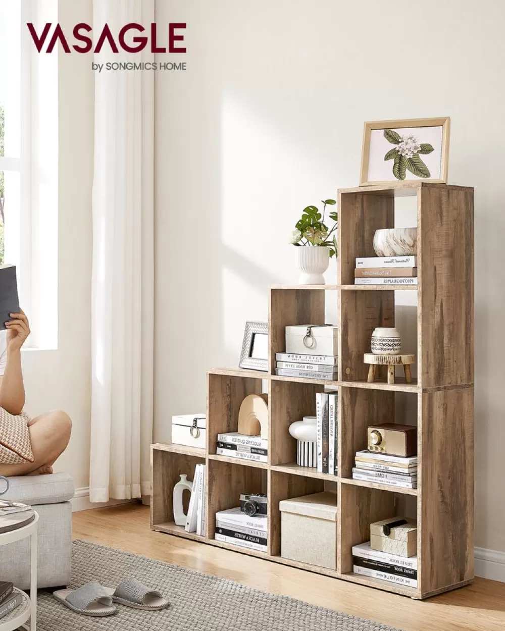 Discount SONGMICS Bücherregal mit 10 Fächern