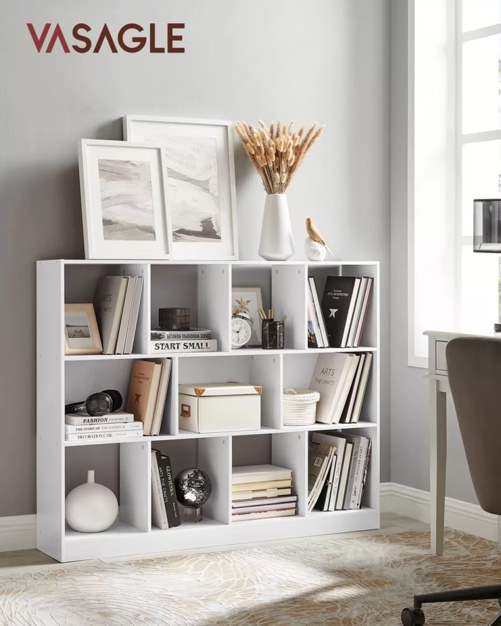 Best SONGMICS Bücherregal mit 11 Fächern weiß Weiβ
