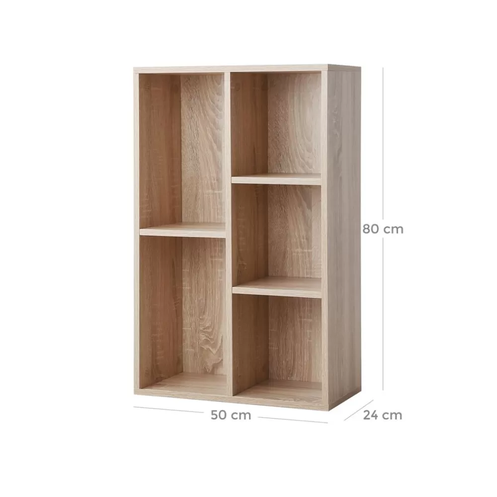 bcherregal_mit__fchern_wei_6-1.webp Cheap SONGMICS Bücherregal mit 5 Fächern Weiß