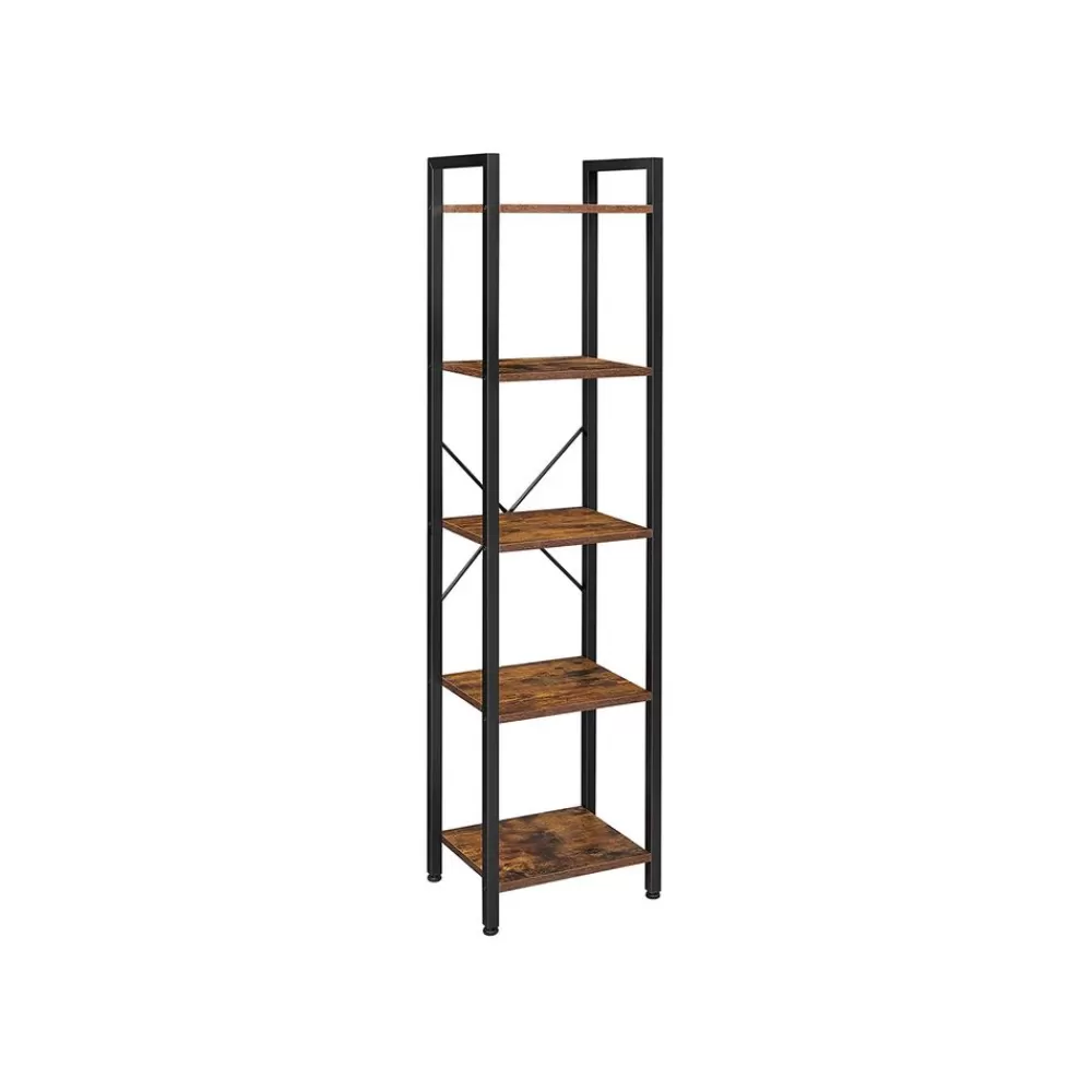 Sale SONGMICS Bücherregal mit 5 Regalebenen vintagebraun-schwarz