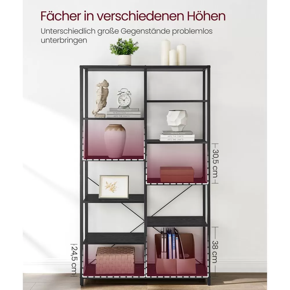 bcherregal_mit_offenen_fchern_12.webp Online SONGMICS Bücherregal mit offenen Fächern