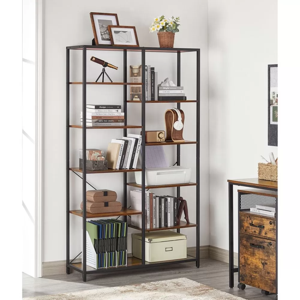 bcherregal_mit_offenen_fchern_2.webp Online SONGMICS Bücherregal mit offenen Fächern