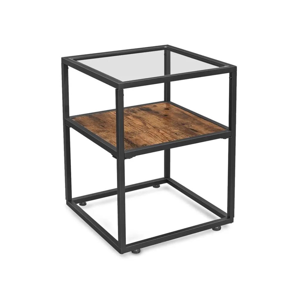 Shop SONGMICS Beistellschrank mit Glasoberfläche