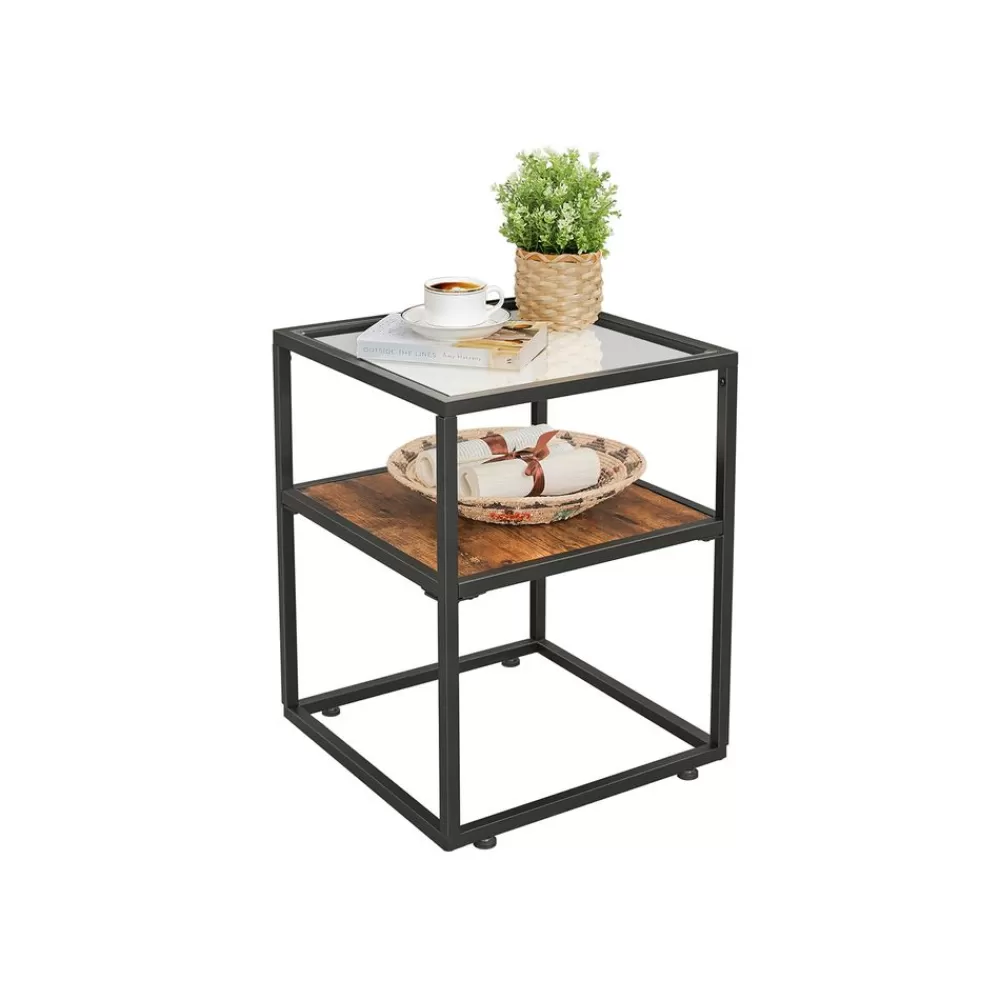 Shop SONGMICS Beistellschrank mit Glasoberfläche