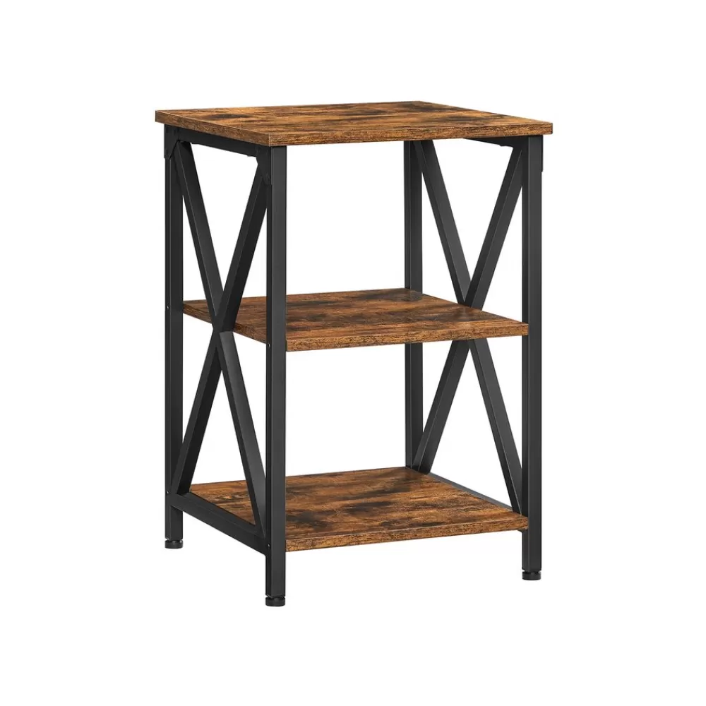Discount SONGMICS Beistelltisch 3 Ebenen Industriestil