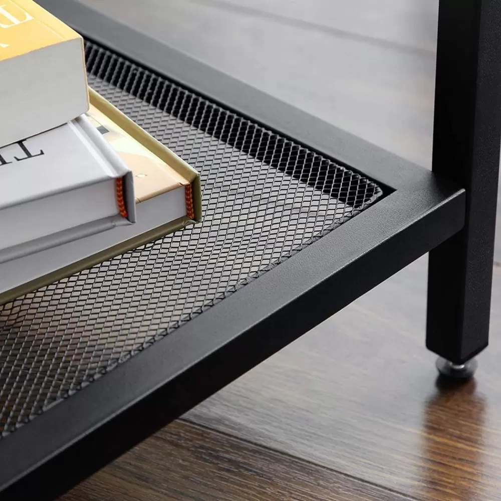 beistelltisch_mit_gitterablage_4.webp Clearance SONGMICS Beistelltisch mit Gitterablage