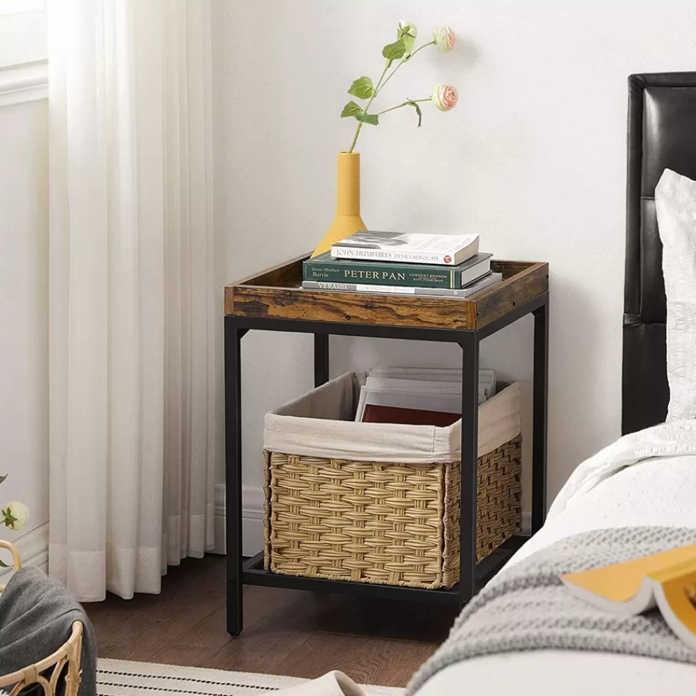 beistelltisch_mit_gitterablage_5.webp Clearance SONGMICS Beistelltisch mit Gitterablage