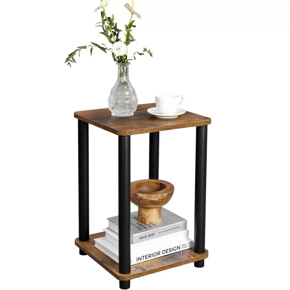 Discount SONGMICS Beistelltisch vintagebraun-schwarz