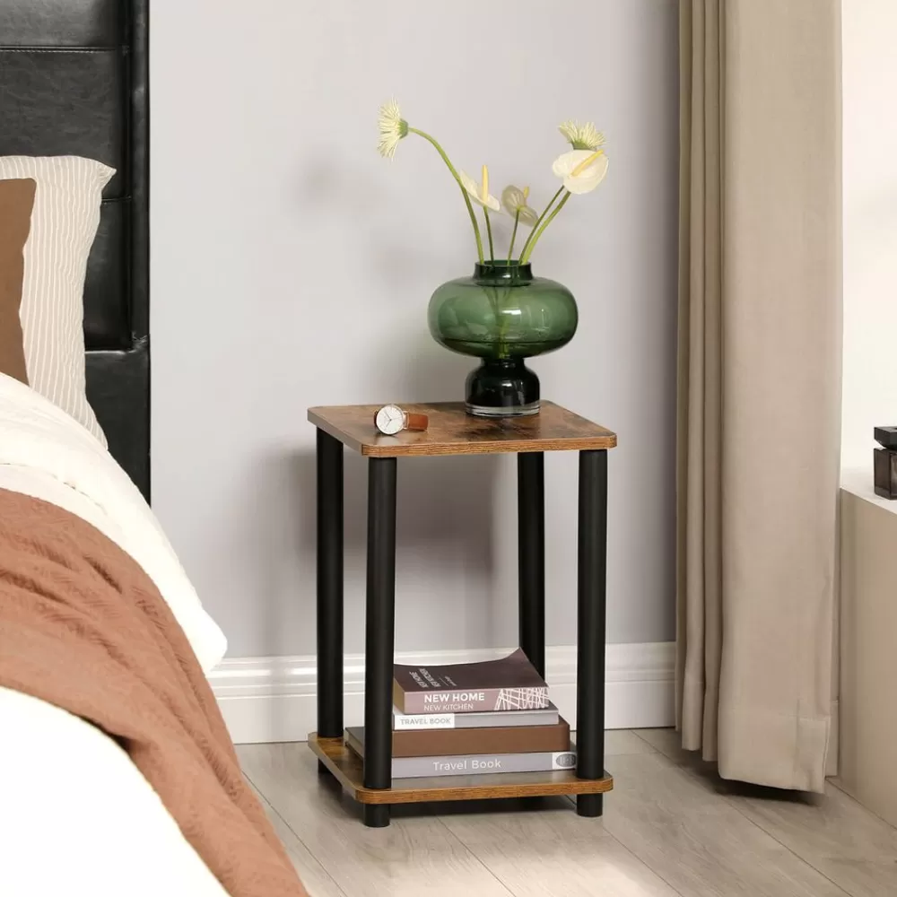 beistelltisch_vintagebraunschwarz_3-4.webp Discount SONGMICS Beistelltisch vintagebraun-schwarz