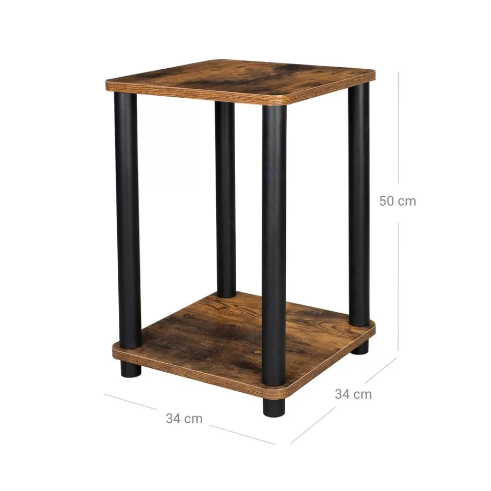 beistelltisch_vintagebraunschwarz_7.webp Discount SONGMICS Beistelltisch vintagebraun-schwarz