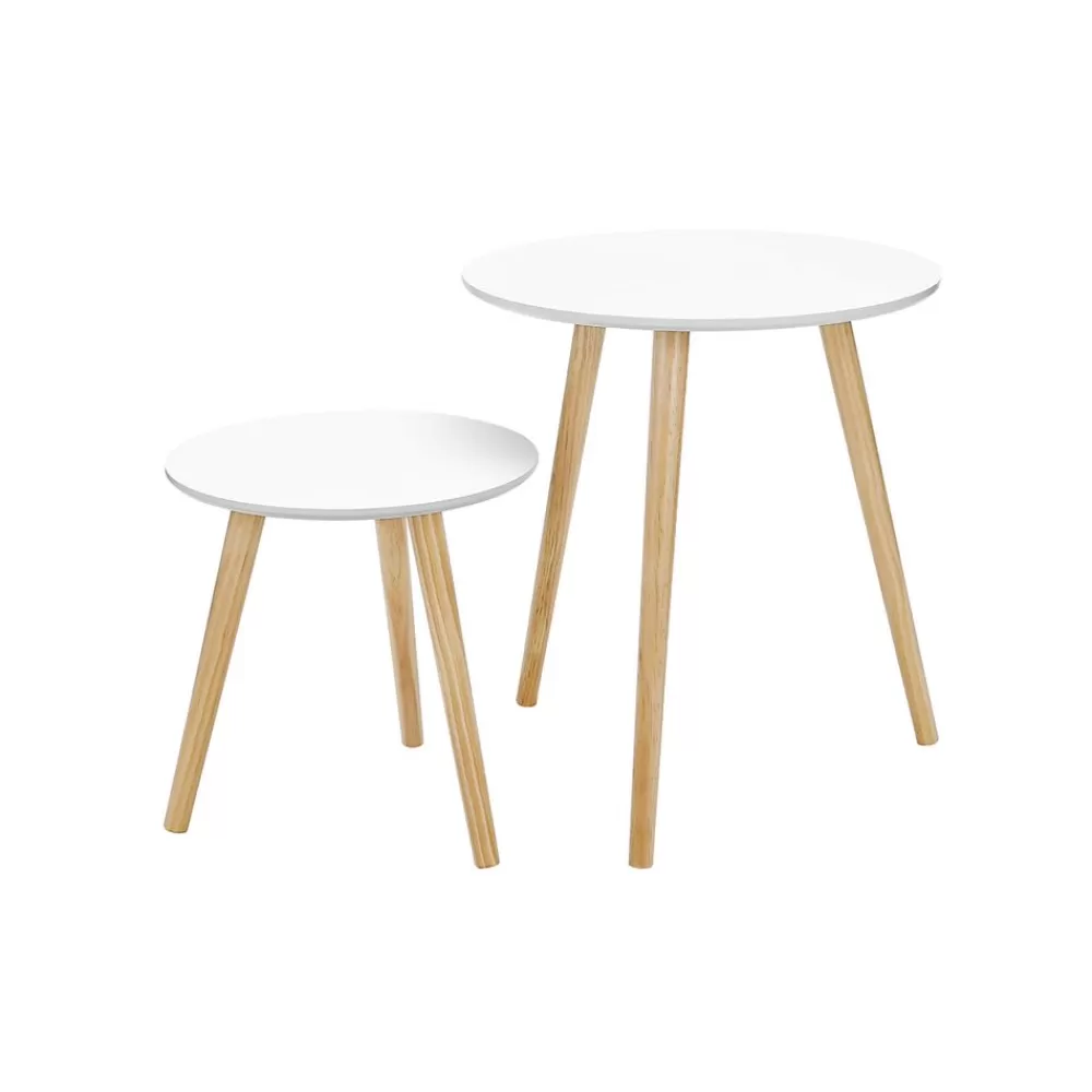 Outlet SONGMICS 2 Beistelltische rund s