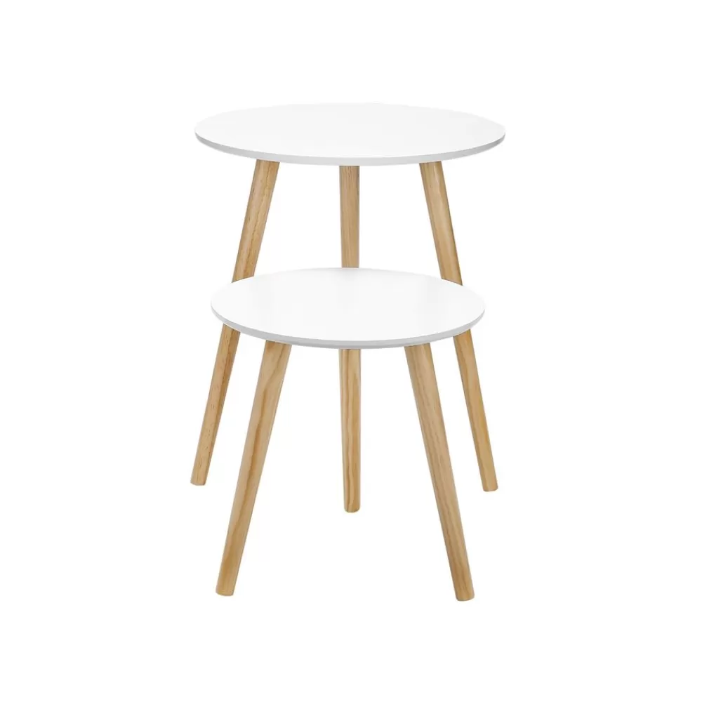 Outlet SONGMICS 2 Beistelltische rund s