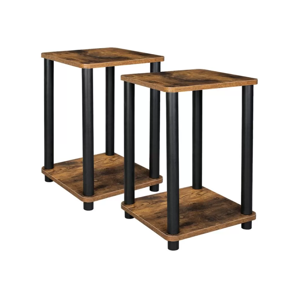 Shop SONGMICS Beistelltische vintagebraun-schwarz