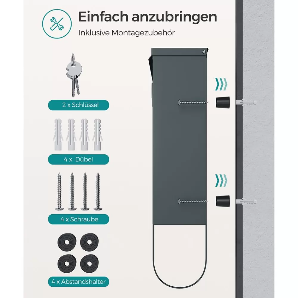 briefkasten_wandmontage_12.webp Discount SONGMICS Briefkasten Wandmontage