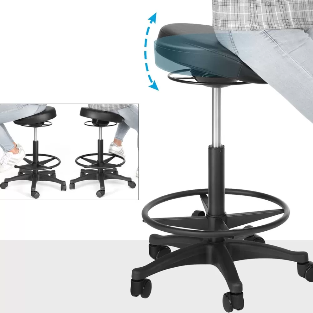 brohocker__cm_schwarz_4.webp Fashion SONGMICS Bürohocker 59,5-81 cm schwarz