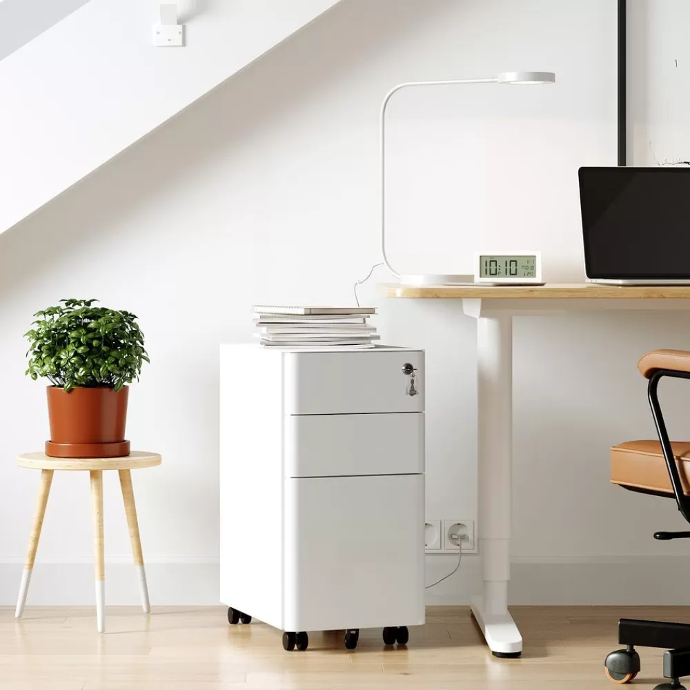 Clearance SONGMICS Büroschrank mit Rollen und Schloss