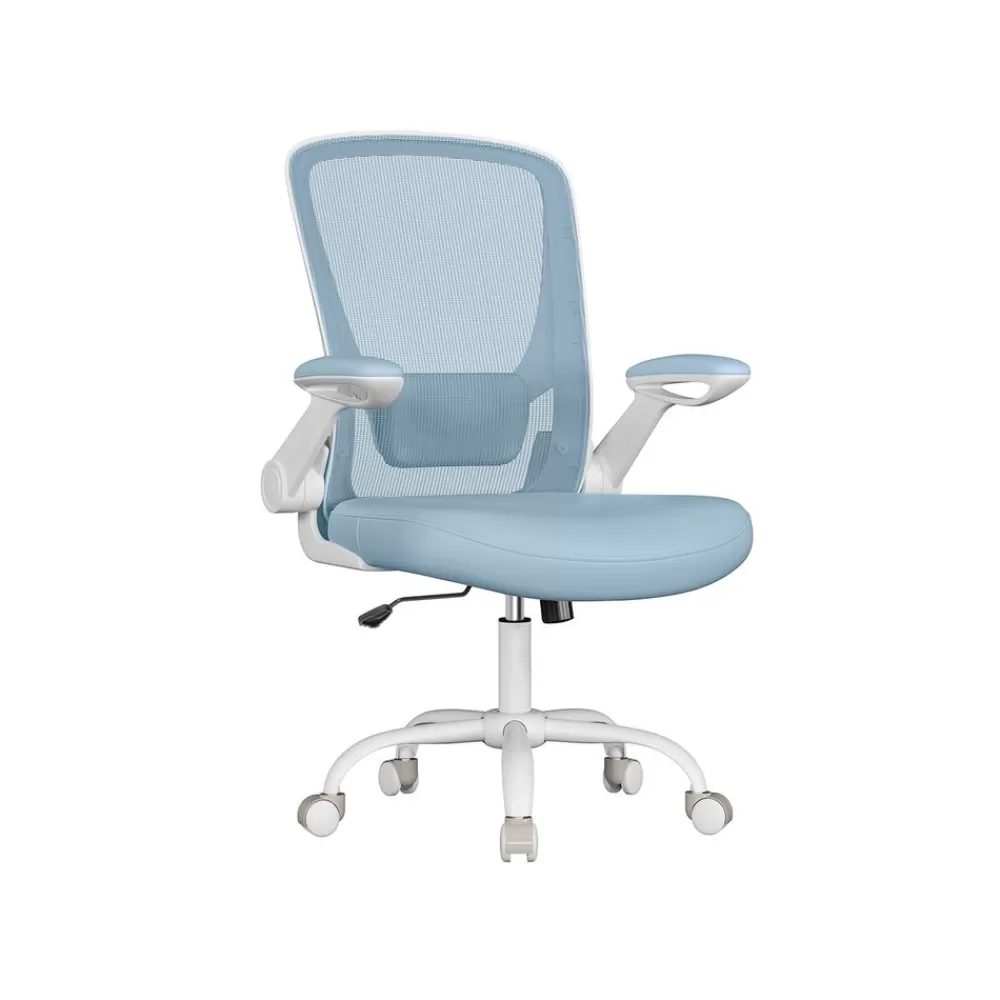 Flash Sale SONGMICS Bürostuhl ergonomisch klappbare Armlehnen nebelblau