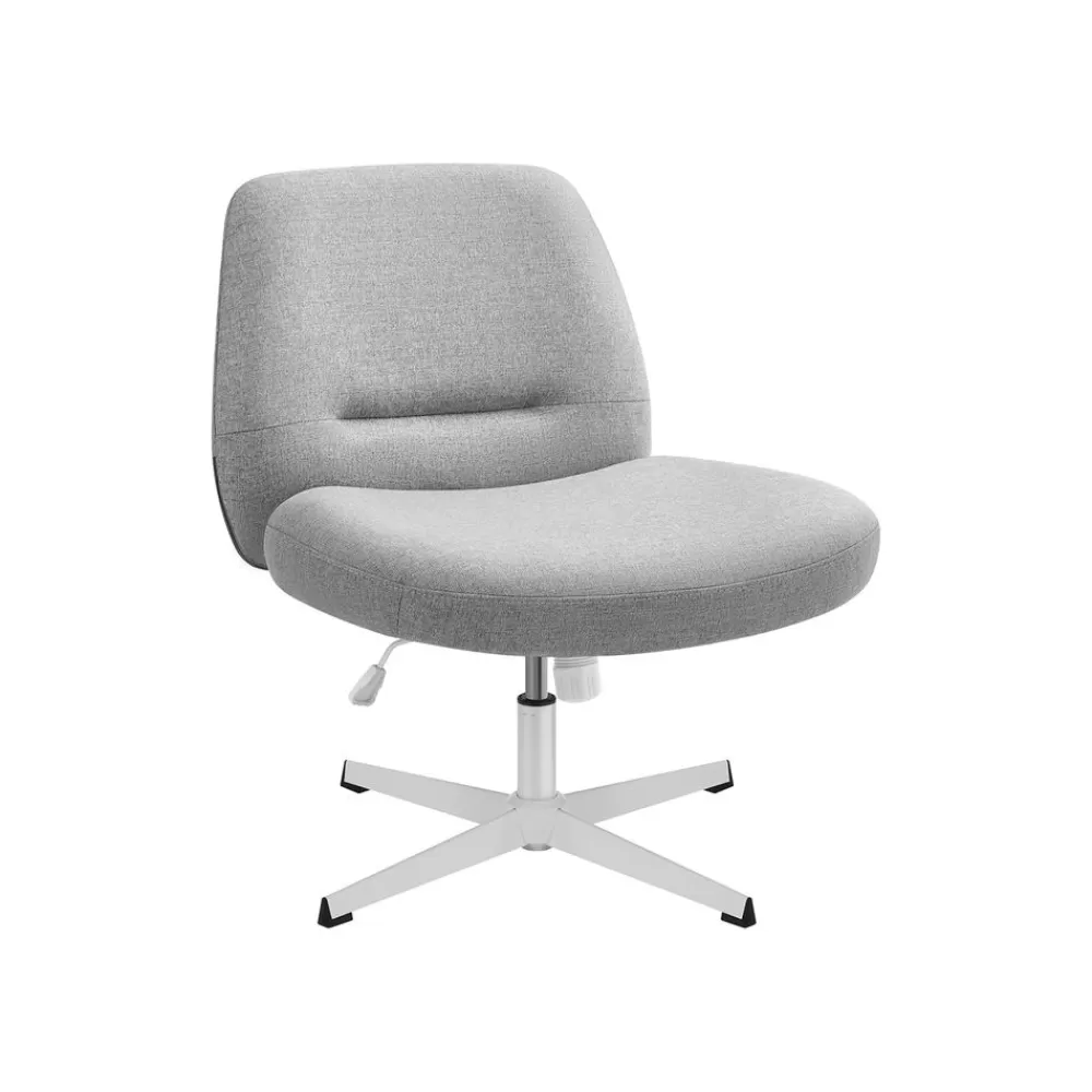 Flash Sale SONGMICS Bürostuhl mit breiter Sitzfläche und Kreuzfuß taubengrau