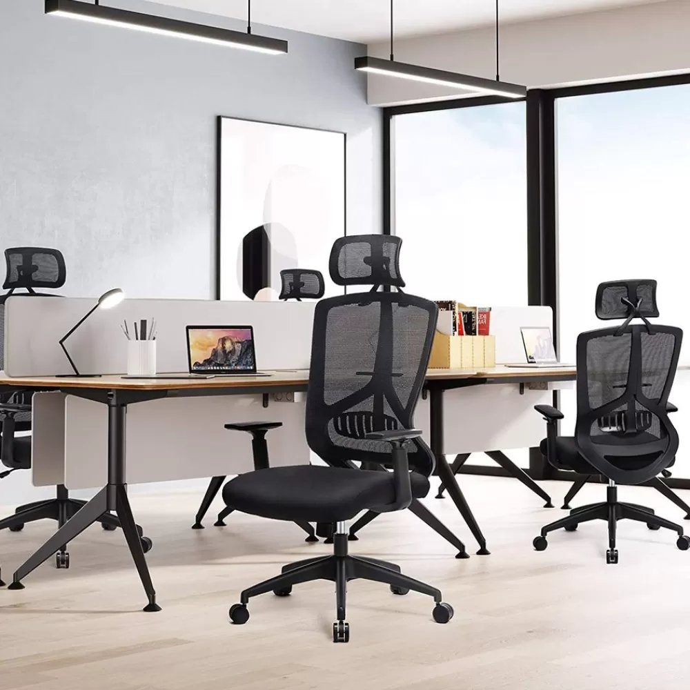 Best Sale SONGMICS Bürostuhl mit Lendenwirbelstütze