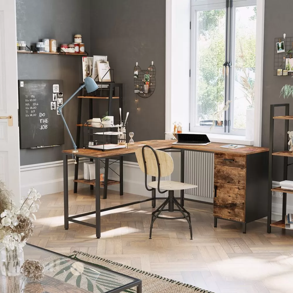 brotisch_mit_schrank_2.webp Cheap SONGMICS Bürotisch mit Schrank vintagebraun-schwarz