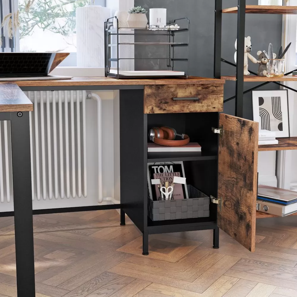 brotisch_mit_schrank_4.webp Cheap SONGMICS Bürotisch mit Schrank vintagebraun-schwarz