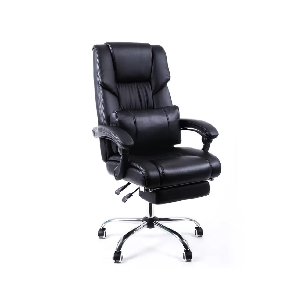 Flash Sale SONGMICS Chefsessel Kunstleder Schwarz