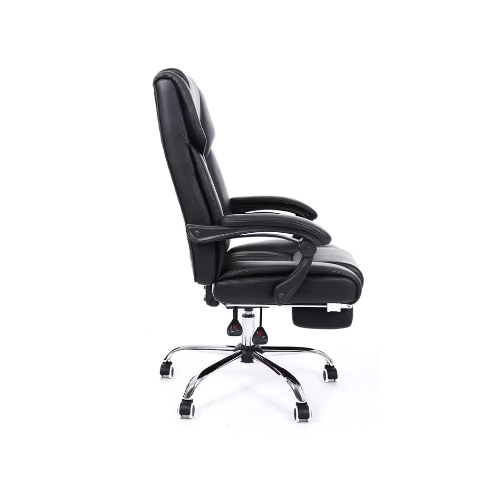 Flash Sale SONGMICS Chefsessel Kunstleder Schwarz