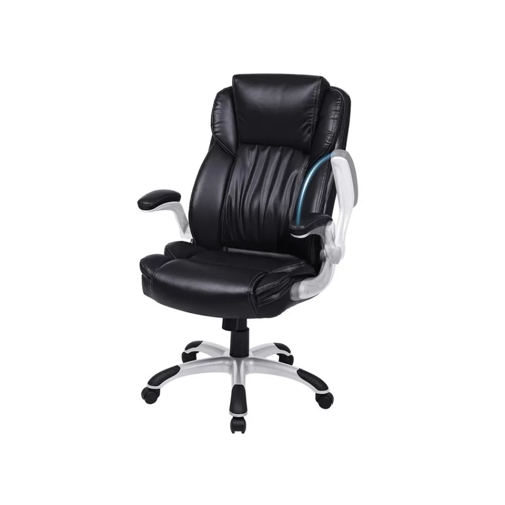Flash Sale SONGMICS Chefsessel Kunstleder Schwarz