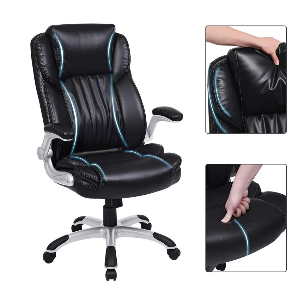 chefsessel_kunstleder_schwarz_3.webp Flash Sale SONGMICS Chefsessel Kunstleder Schwarz