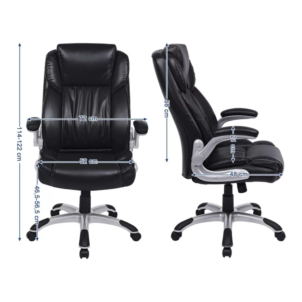 chefsessel_kunstleder_schwarz_6.webp Flash Sale SONGMICS Chefsessel Kunstleder Schwarz
