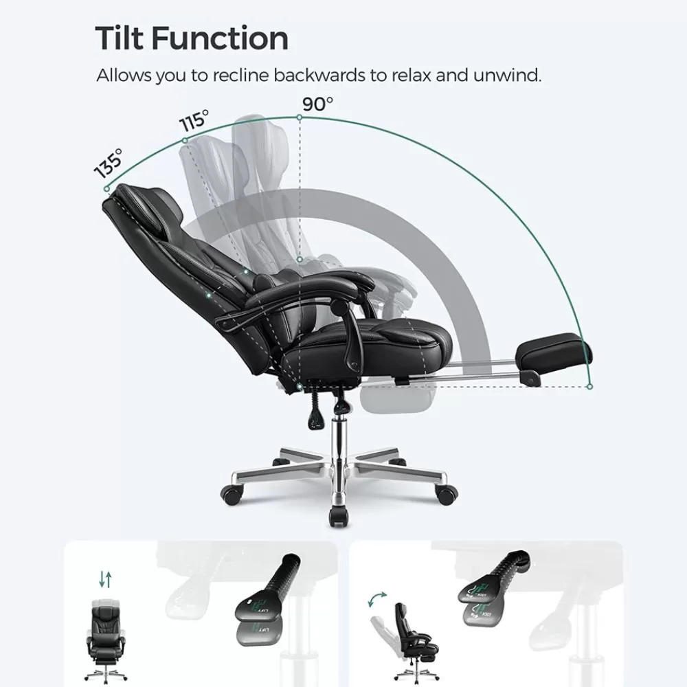 chefsessel_mit_kopfsttze__fuablage_2.webp Hot SONGMICS Chefsessel mit Kopfstütze & Fußablage