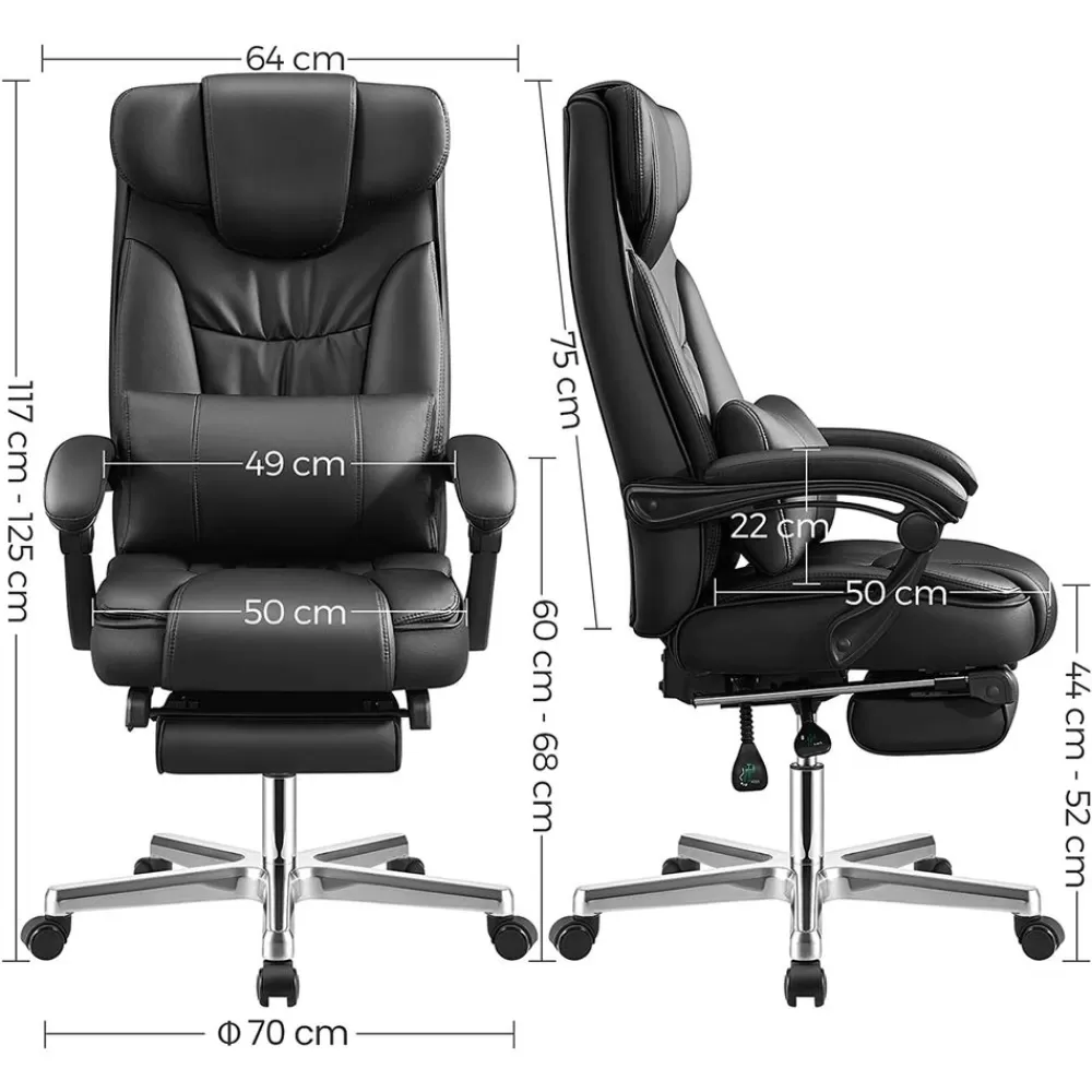chefsessel_mit_kopfsttze__fuablage_4.webp Hot SONGMICS Chefsessel mit Kopfstütze & Fußablage