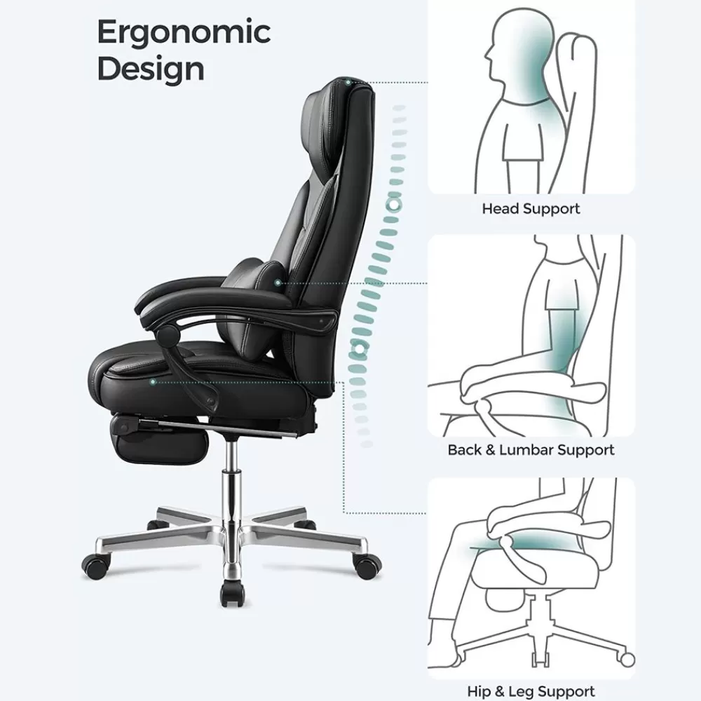 chefsessel_mit_kopfsttze__fuablage_5.webp Hot SONGMICS Chefsessel mit Kopfstütze & Fußablage