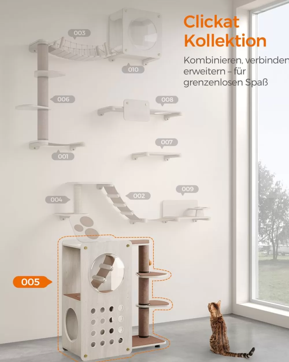 Shop SONGMICS Clickat Kollektion - Nr. 005 Kratzbaum mit Kratzsäule
