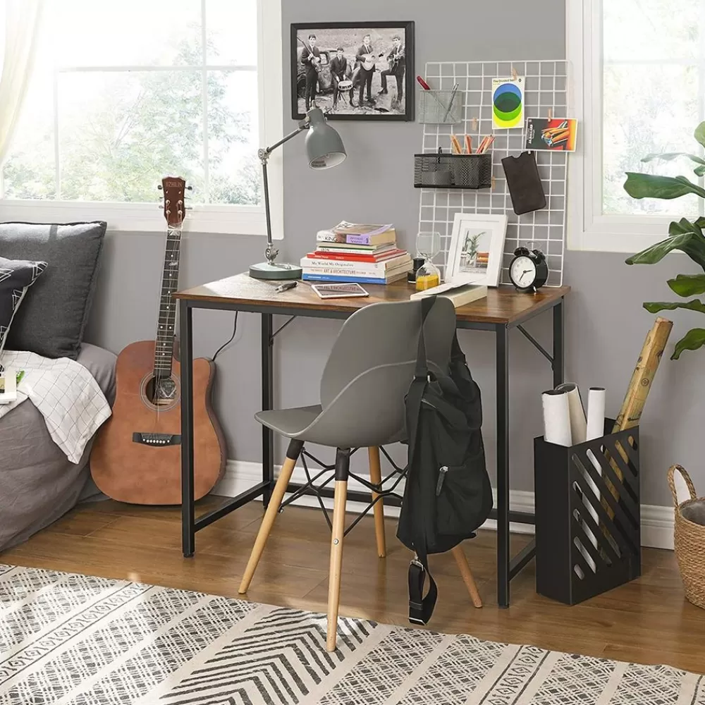 Sale SONGMICS Computertisch 50 x 100 x 75 cm Vintagebraun-Schwarz