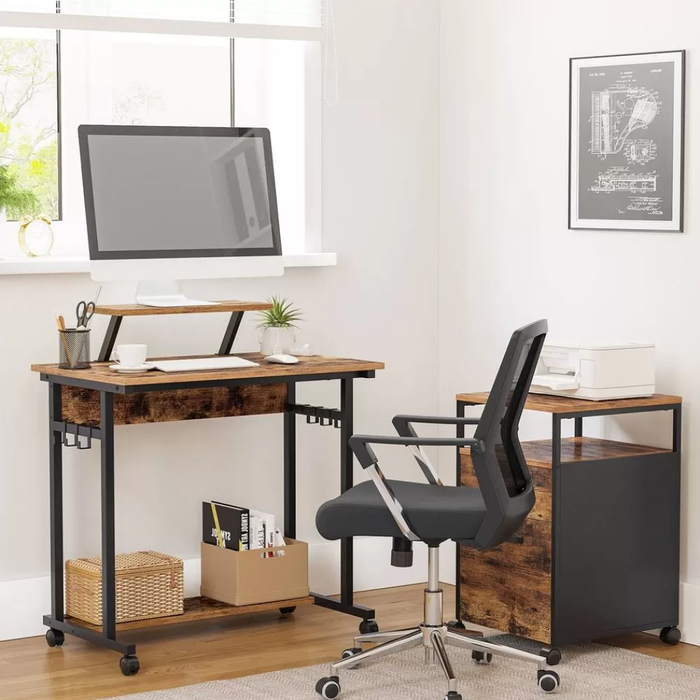 computertisch_mit_rollen__x__cm_2.webp Best SONGMICS Computertisch mit Rollen 80 x 50 cm