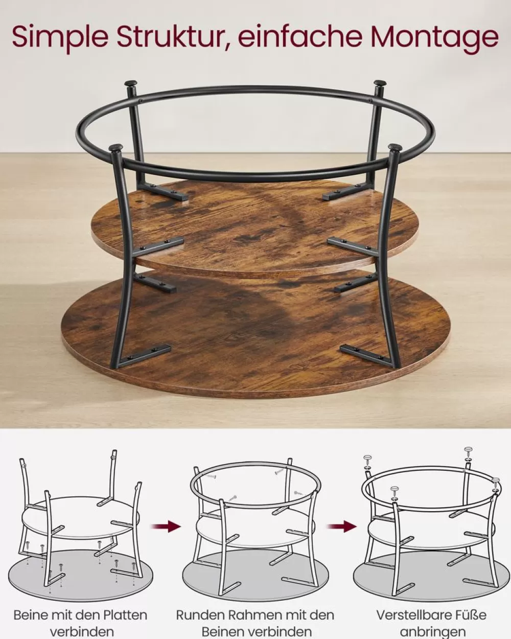 couchtisch_mit__ablagen_4.webp Discount SONGMICS Couchtisch mit 2 Ablagen