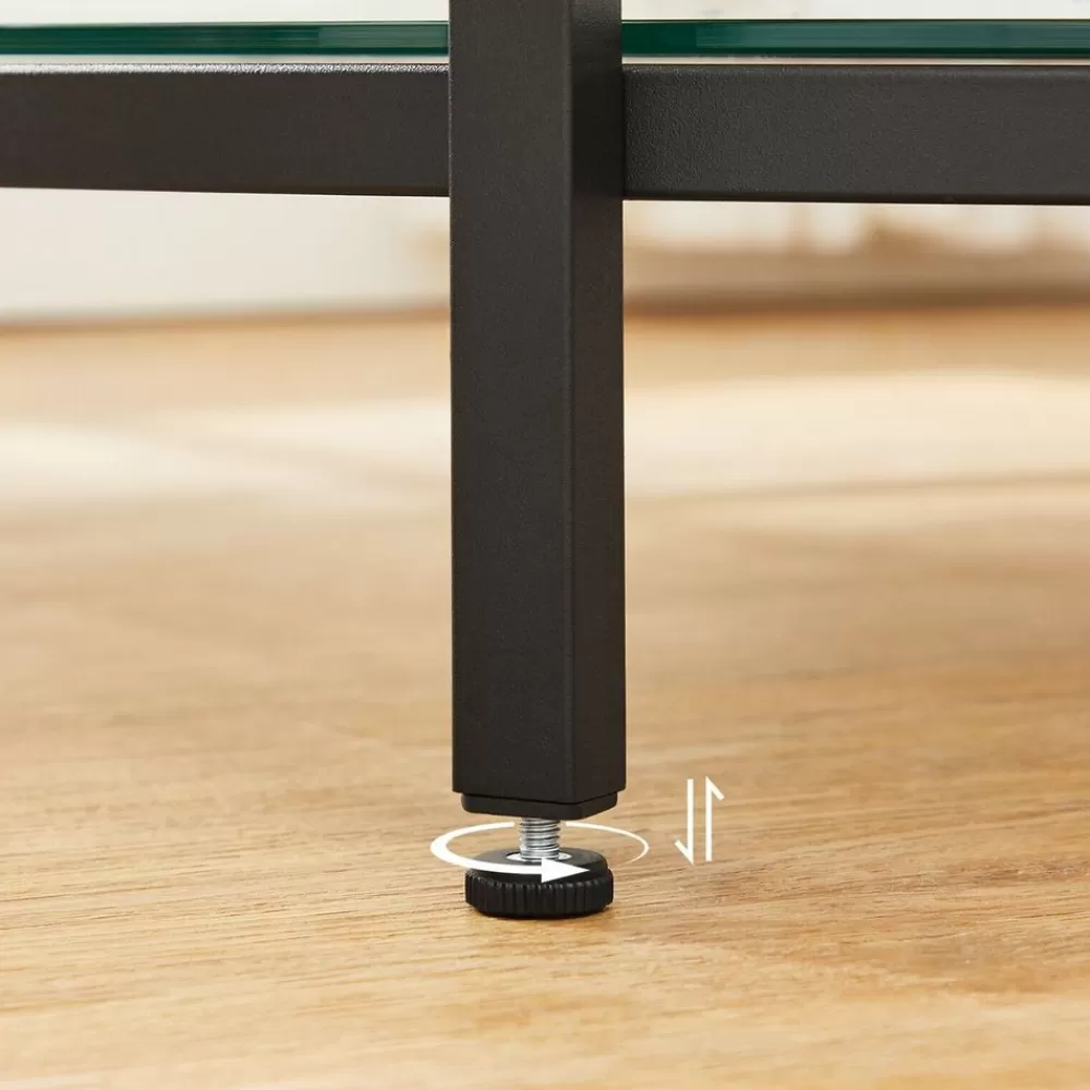 Outlet SONGMICS Couchtisch mit 2 Ablagen für Wohnzimmer