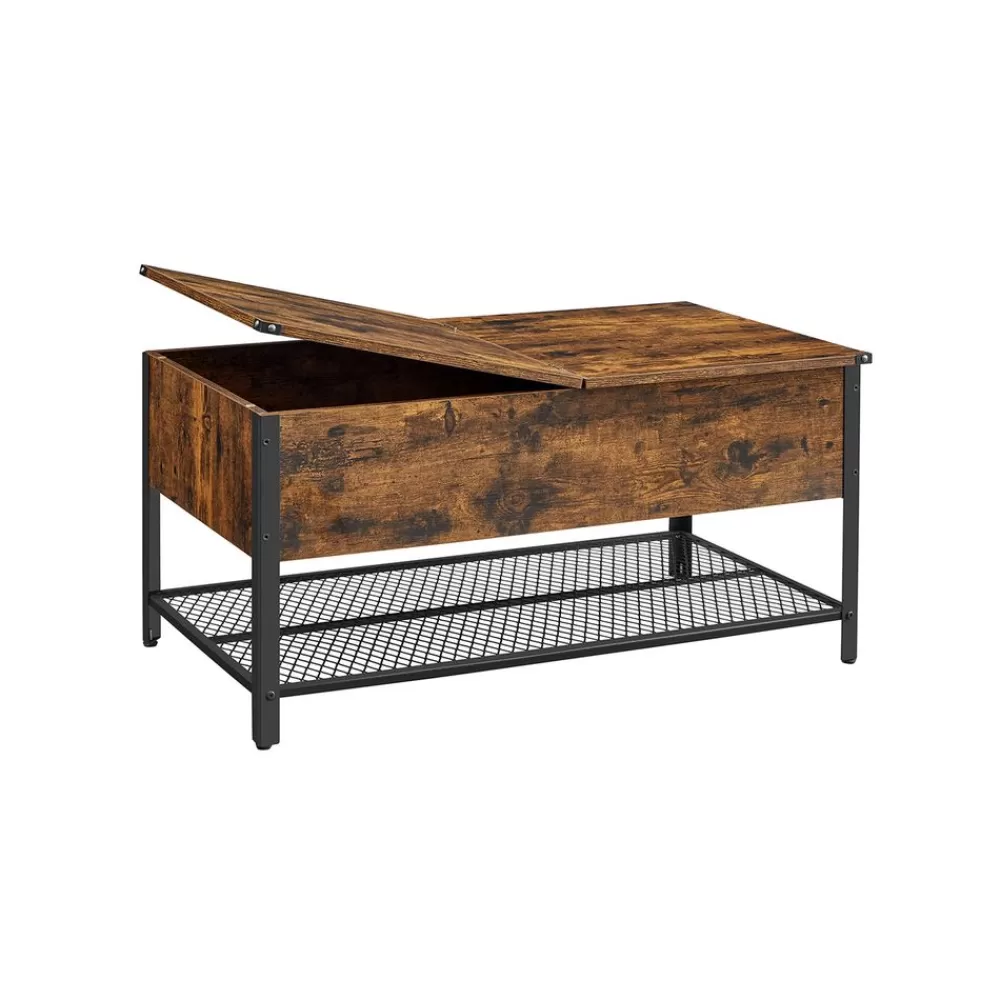Shop SONGMICS Couchtisch mit klappbarer Platte vintagebraun-schwarz