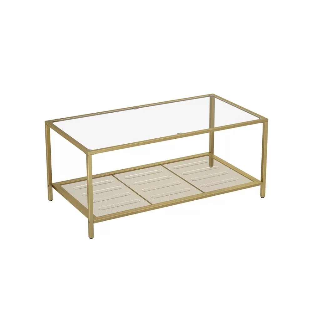Cheap SONGMICS Couchtisch mit Oberfläche aus Hartglas
