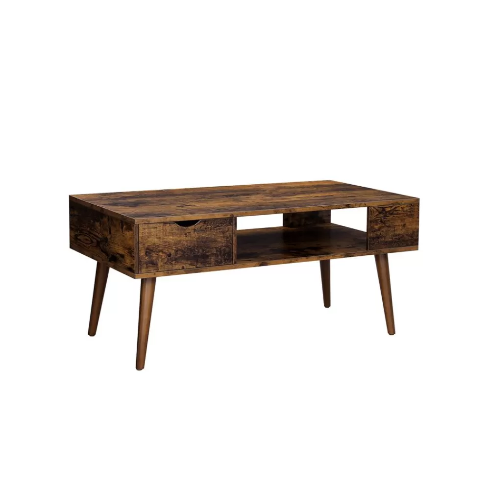 Store SONGMICS Couchtisch mit offenem Fach vintagebraun-schwarz