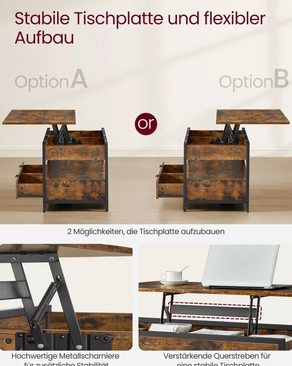 couchtisch_mit_schubladen_vintagebrauntintenschwarz_4.webp Clearance SONGMICS Couchtisch mit Schubladen vintagebraun-tintenschwarz