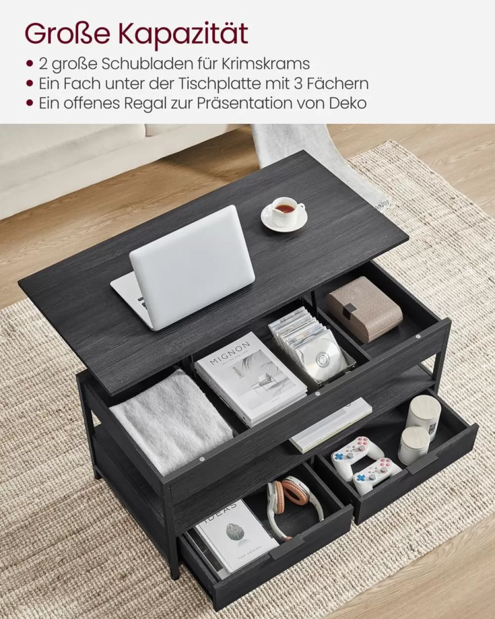 couchtisch_mit_schubladen_vintagebrauntintenschwarz_9.webp Clearance SONGMICS Couchtisch mit Schubladen vintagebraun-tintenschwarz