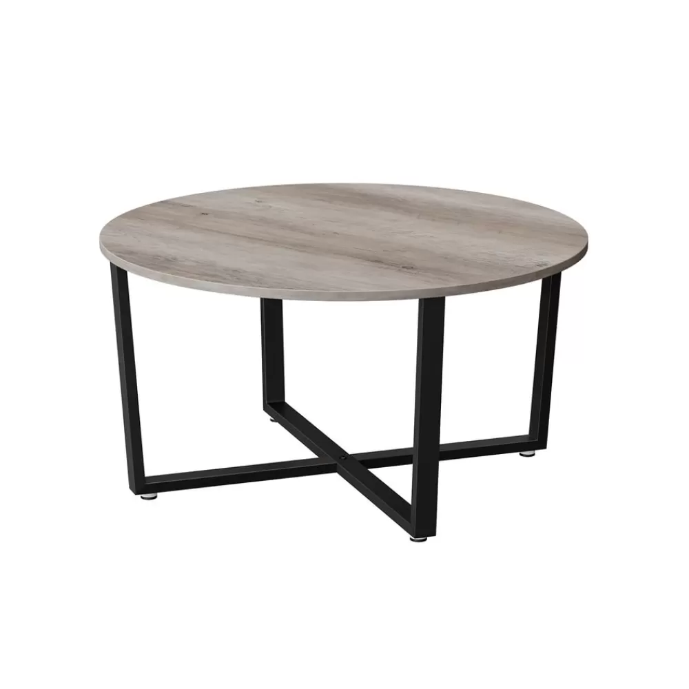Discount SONGMICS Couchtisch rund Schwarz