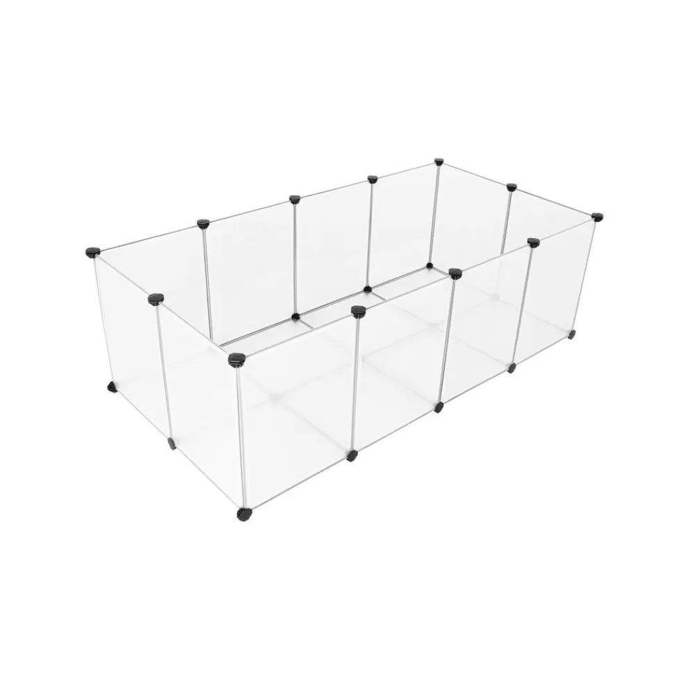 Store SONGMICS DIY-Käfig 20 Kunststoffplatten Weiß