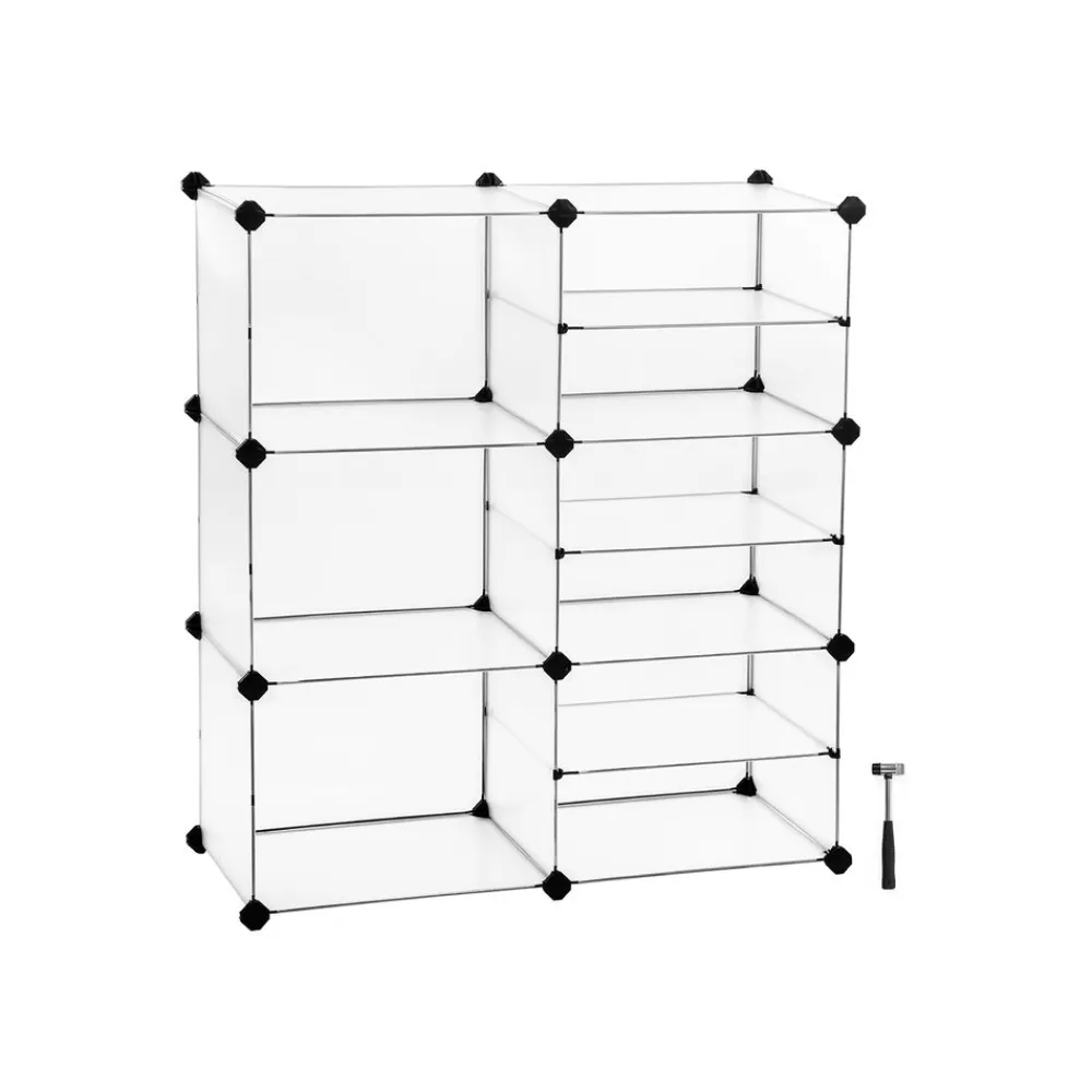 Discount SONGMICS DIY-Steckregalsystem 9 Fächer Weiß Weiβ