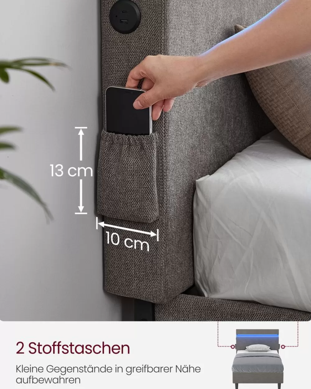 doppelbett_aus_metall__x__cm__ledbeleuchtung_dunkelgrau_12.webp Flash Sale SONGMICS Doppelbett aus Metall 140 x 190 cm LED-Beleuchtung dunkelgrau