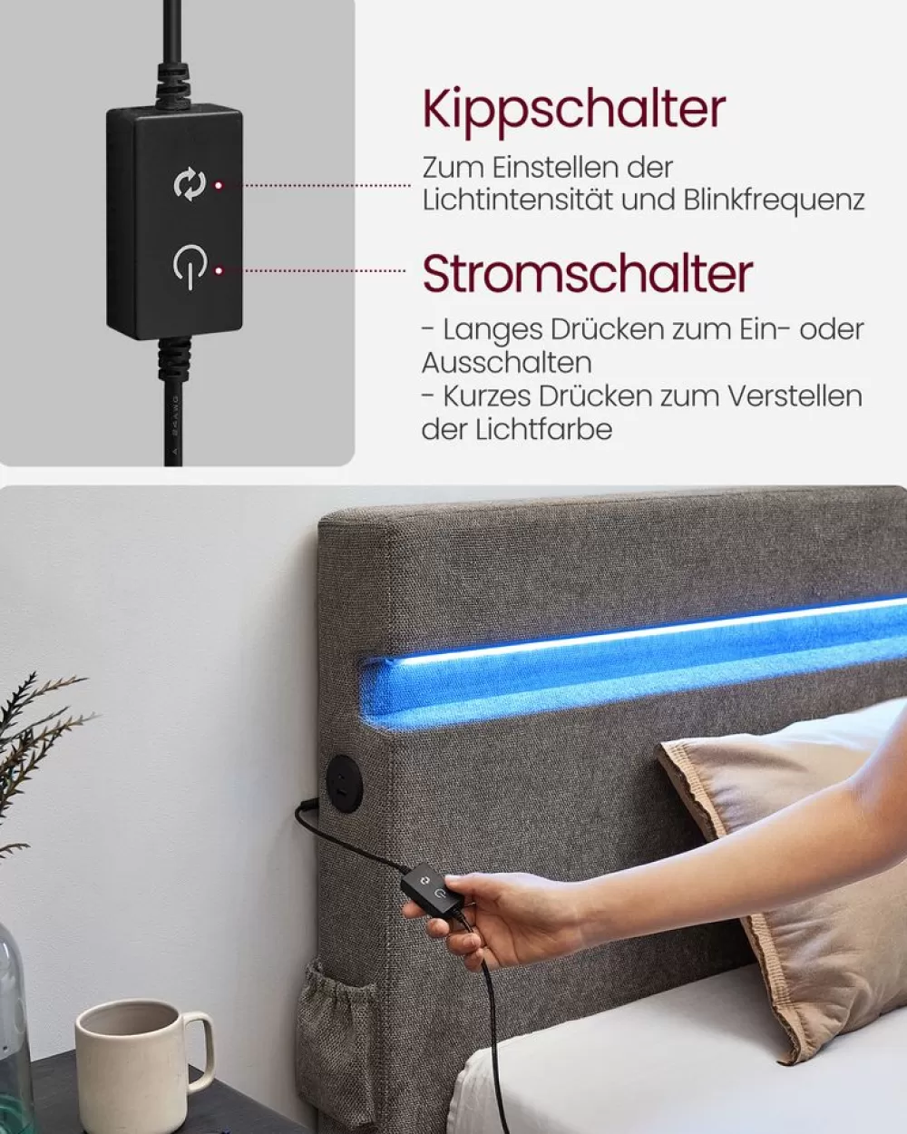 doppelbett_aus_metall__x__cm__ledbeleuchtung_dunkelgrau_14.webp Flash Sale SONGMICS Doppelbett aus Metall 140 x 190 cm LED-Beleuchtung dunkelgrau